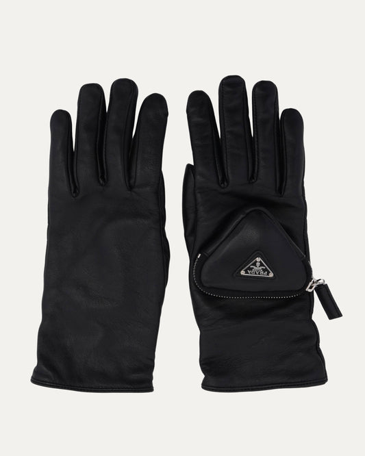 Triangle Pouch Leather Gloves