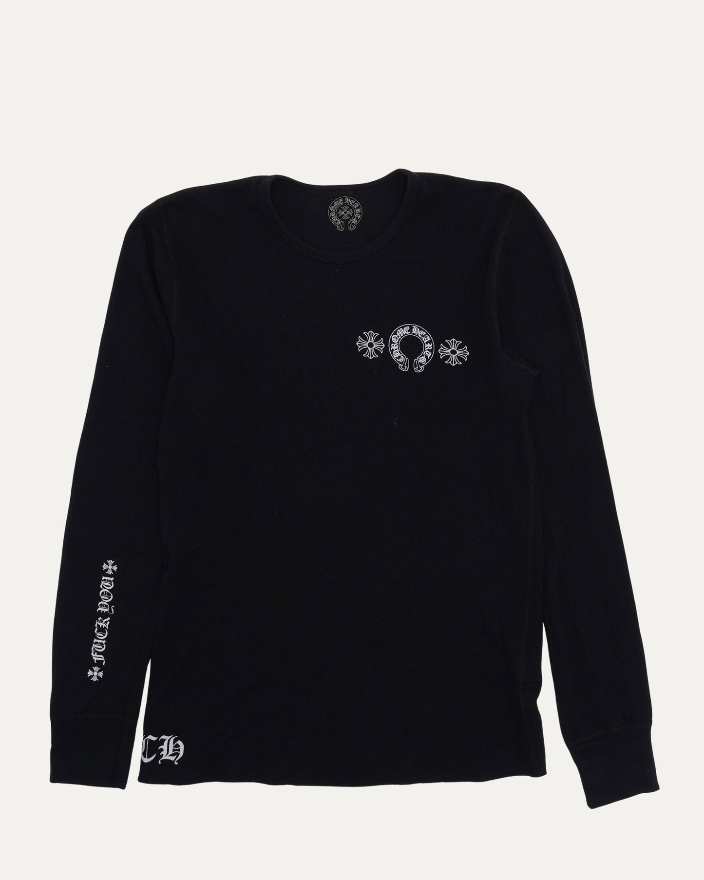 Horseshoe Embroidered Thermal Long Sleeve T-Shirt