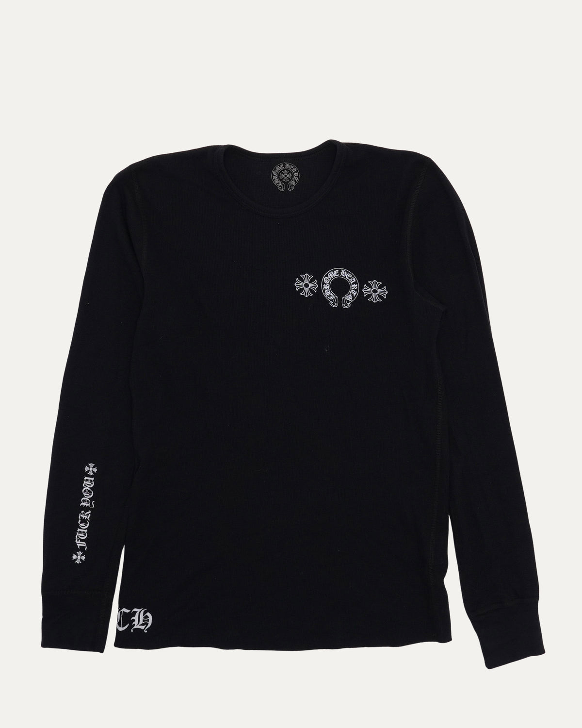 Horseshoe Embroidered Thermal Long Sleeve T-Shirt