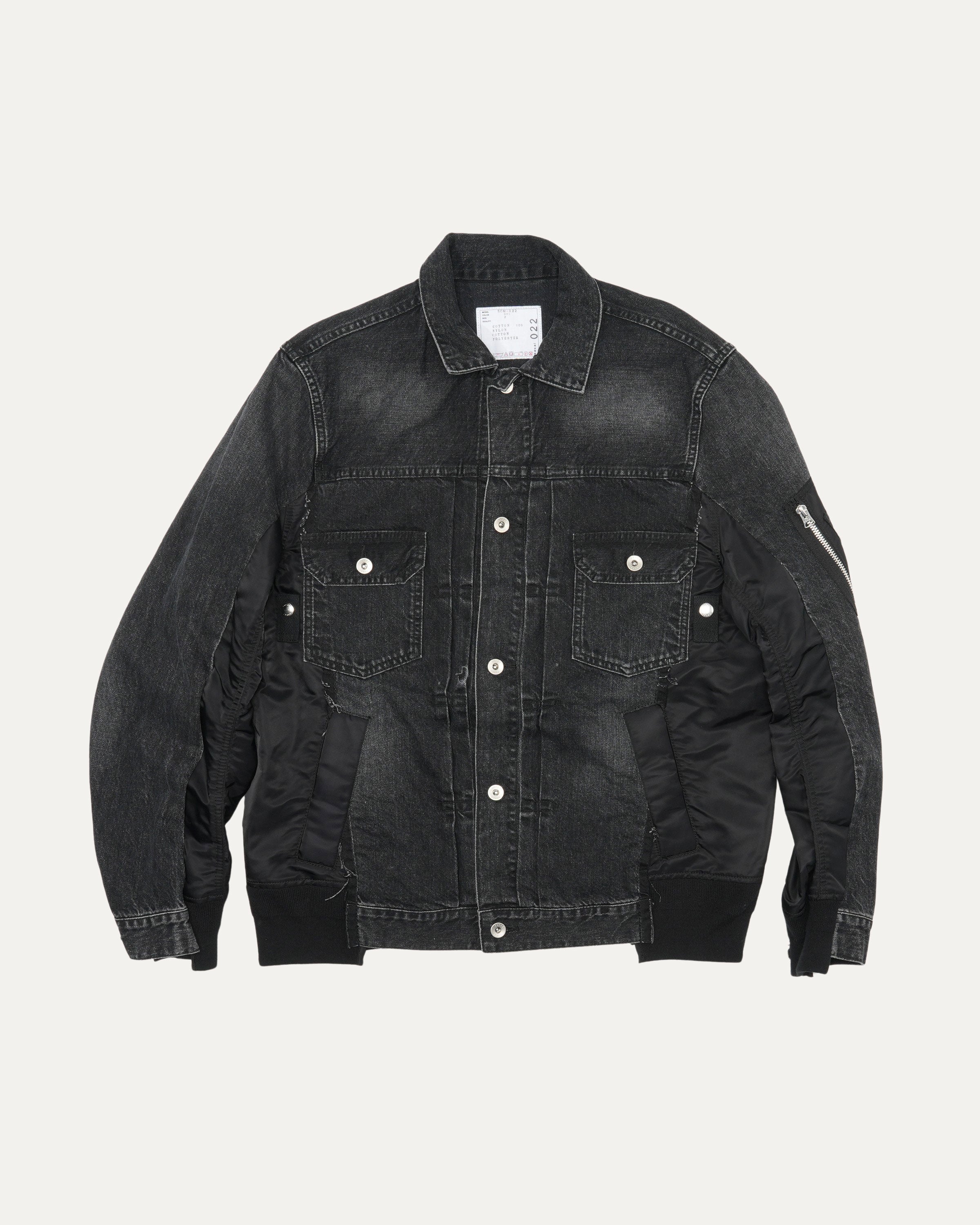 Denim and Nylon Twill Jacket