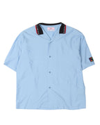 Rib Collar Short Sleeve Shirt