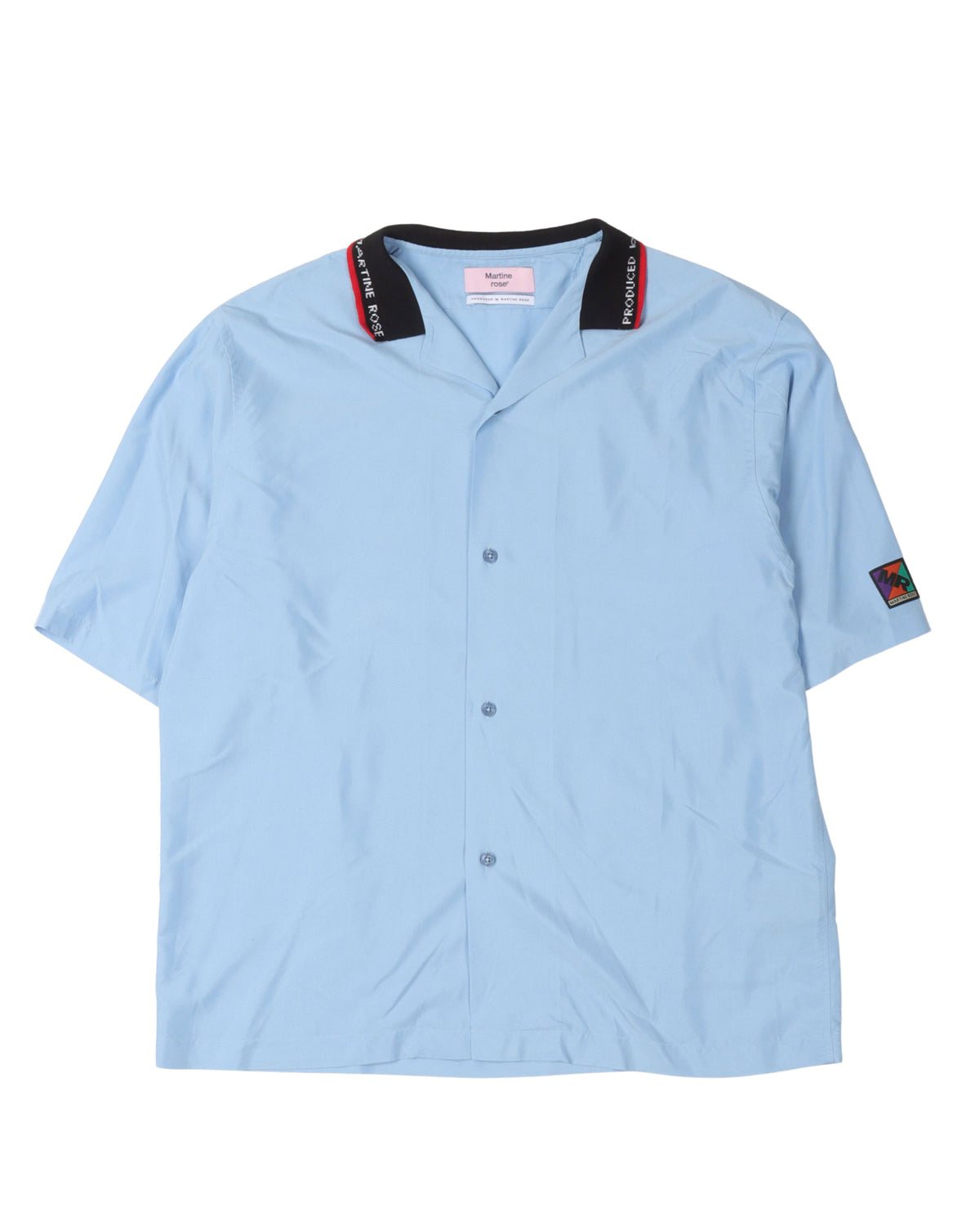 Rib Collar Short Sleeve Shirt