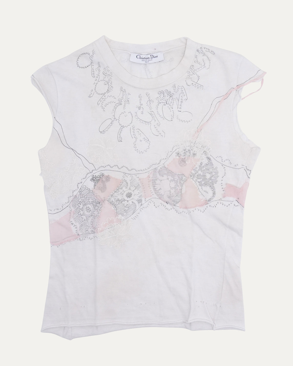2002 Lingerie Print T-Shirt