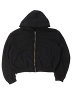 FW14 Suede Trim Zip Up Hoodie