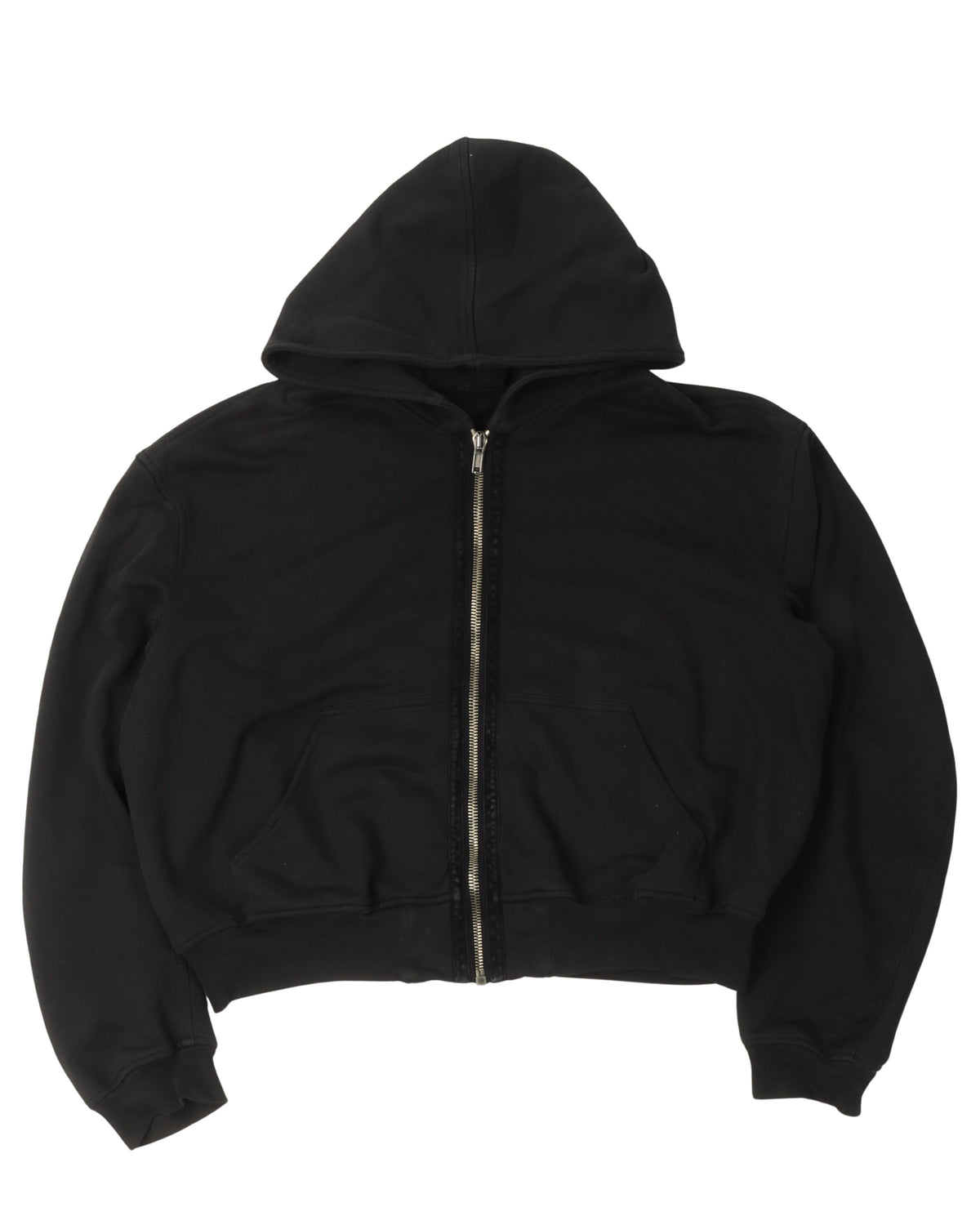 FW14 Suede Trim Zip Up Hoodie