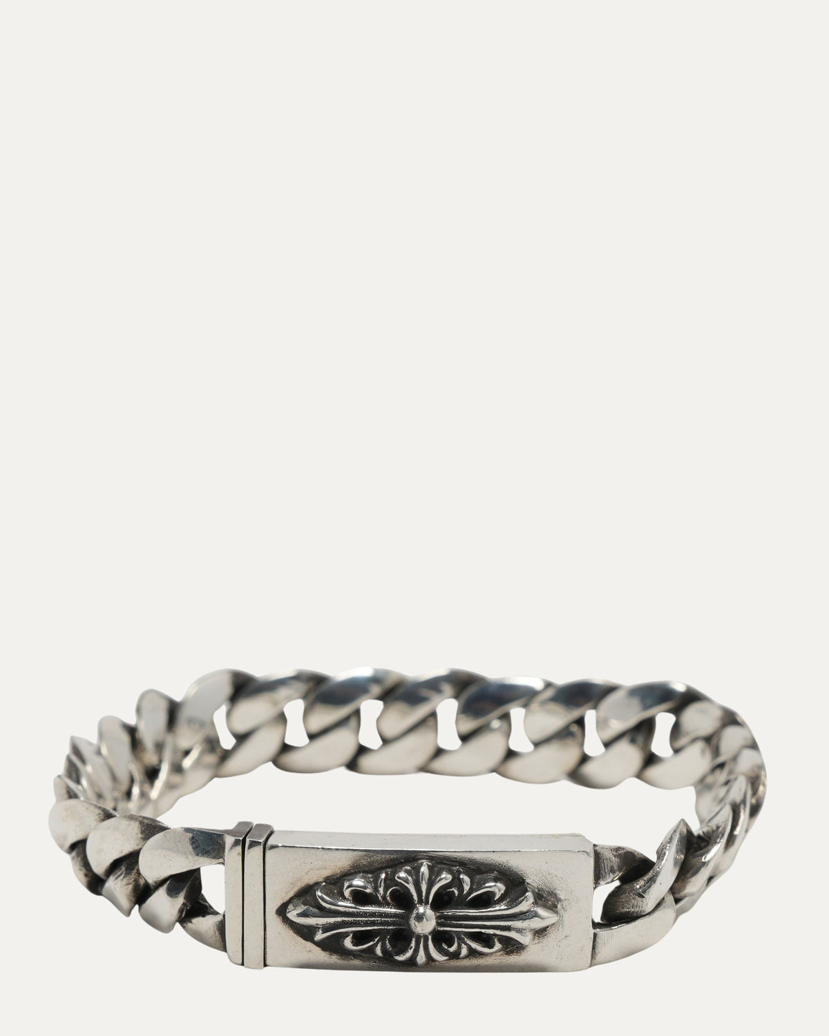 Floral Cross Small ID Bracelet