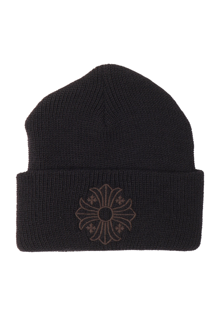 Wool Embroidered Plus Cross Beanie