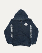 Ruckus Hooded Denim Cross Patch Jacket