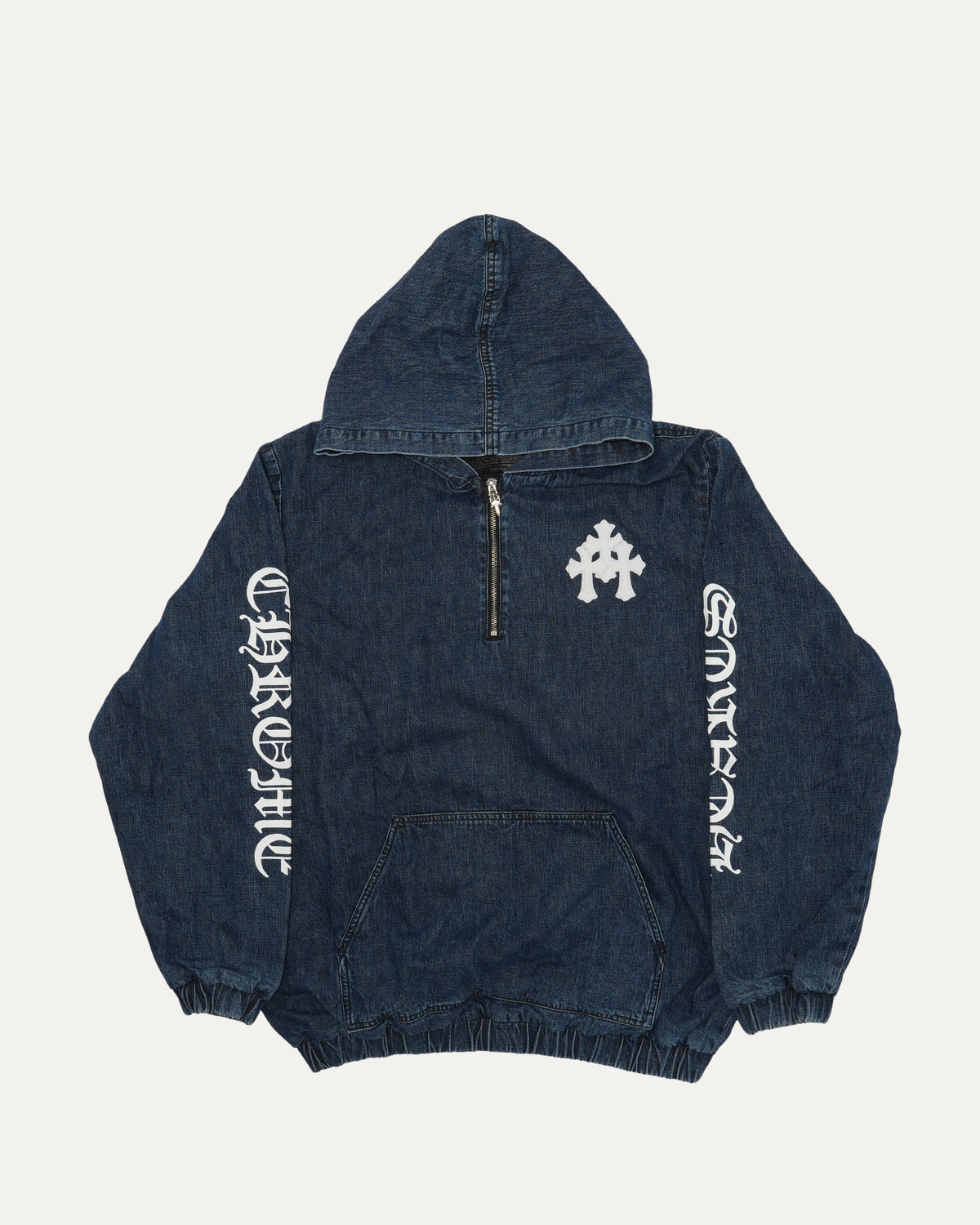 Ruckus Hooded Denim Cross Patch Jacket
