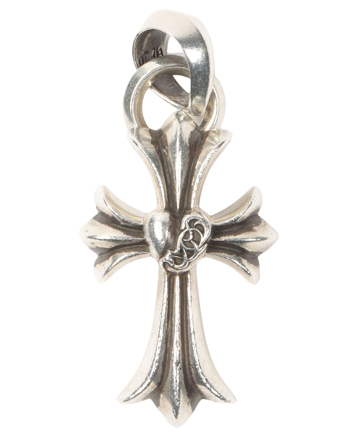 Cross and Heart Pendant with Bail