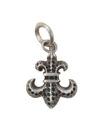 Black Diamond Fleur de Lis Pendant
