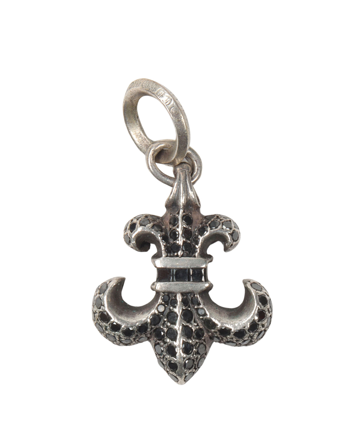 Black Diamond Fleur de Lis Pendant