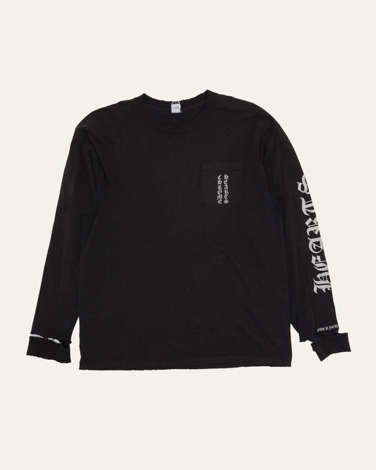 Vertical Logo Long Sleeve Pocket T-Shirt