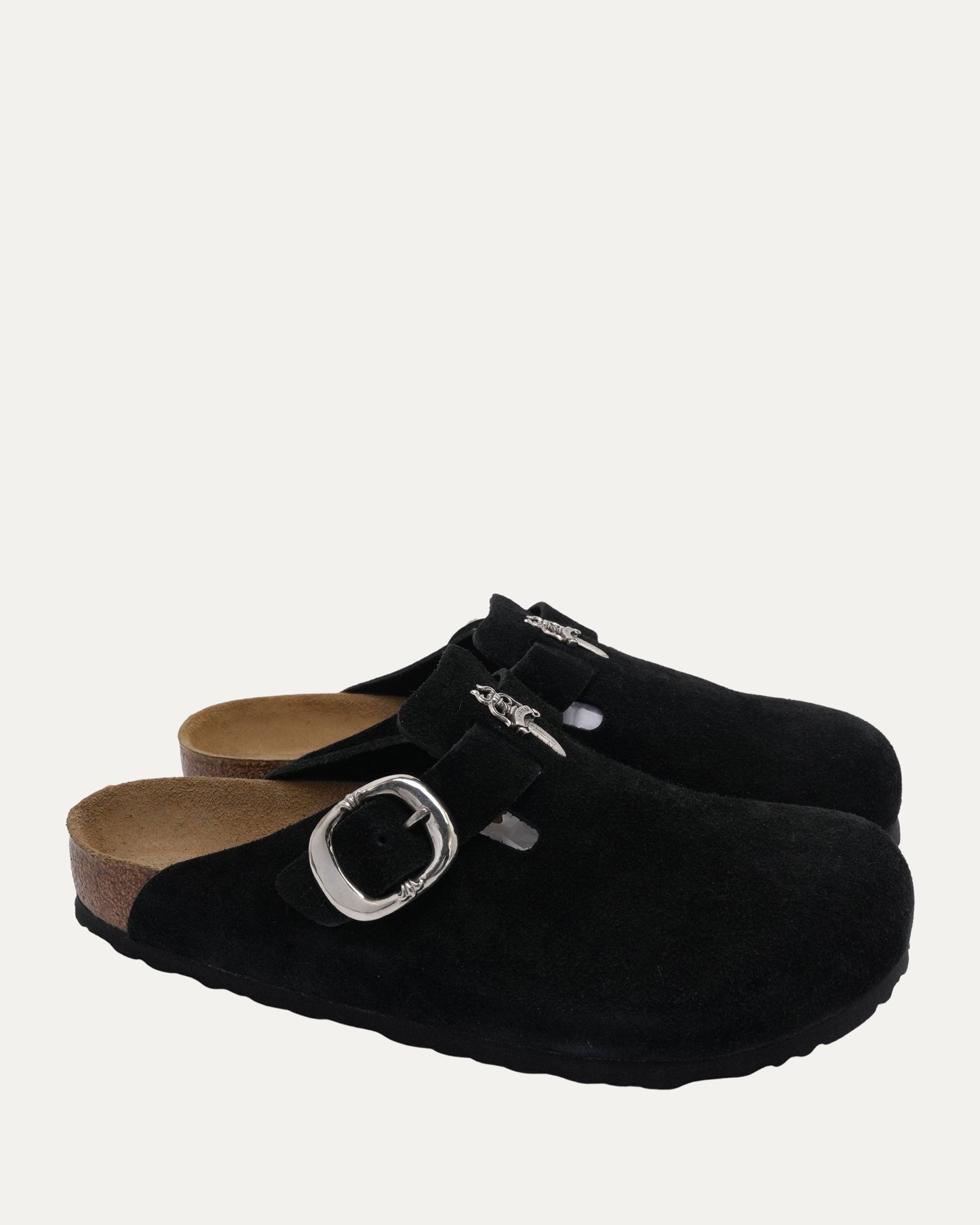 Dagger Embellished Birkenstock Boston Suede Mule