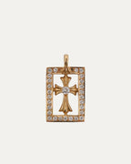 Gold Diamond Framed Baby Fat Pendant