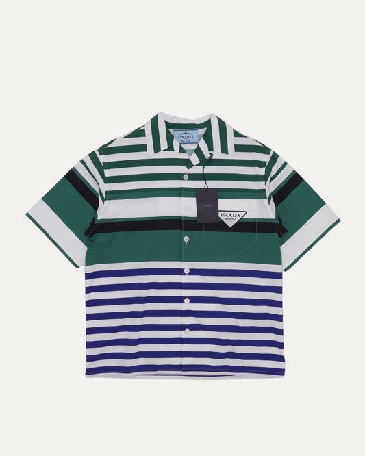 Camp Collar Striped Bowling Shirt