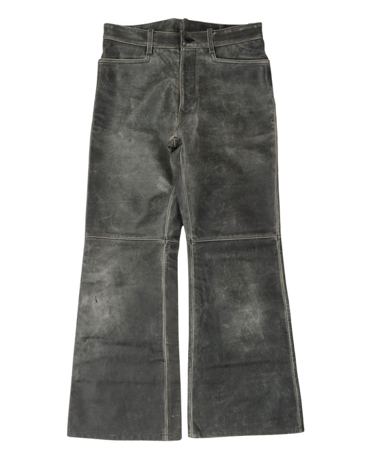 Flared Leather Pants