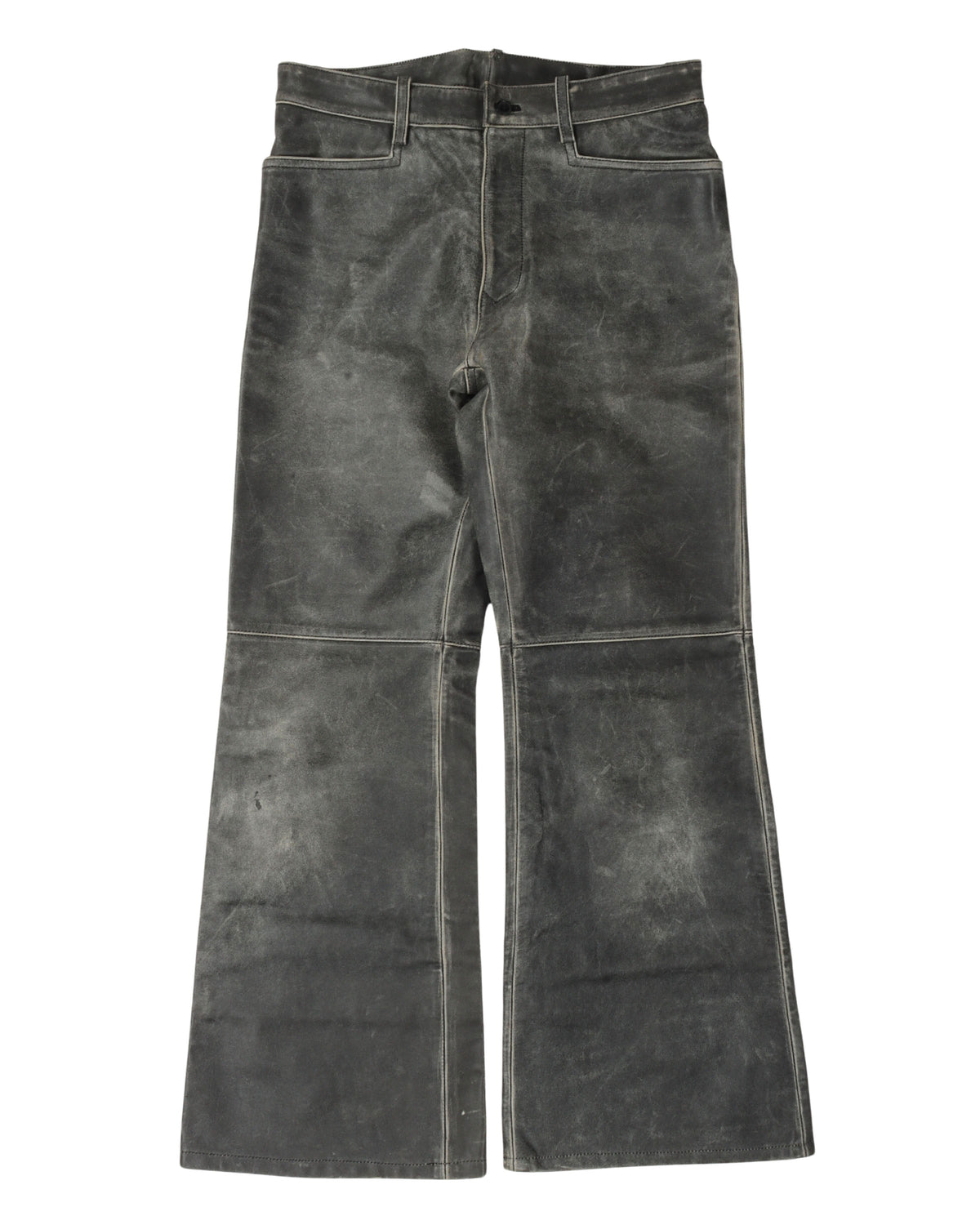 Flared Leather Pants