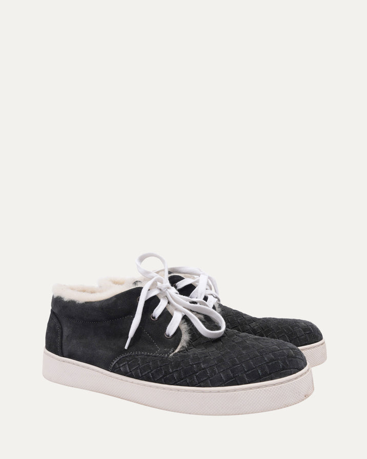 Intrecciato Suede Shearling Sneakers