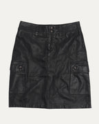 Perforated Leather Cargo Skirt