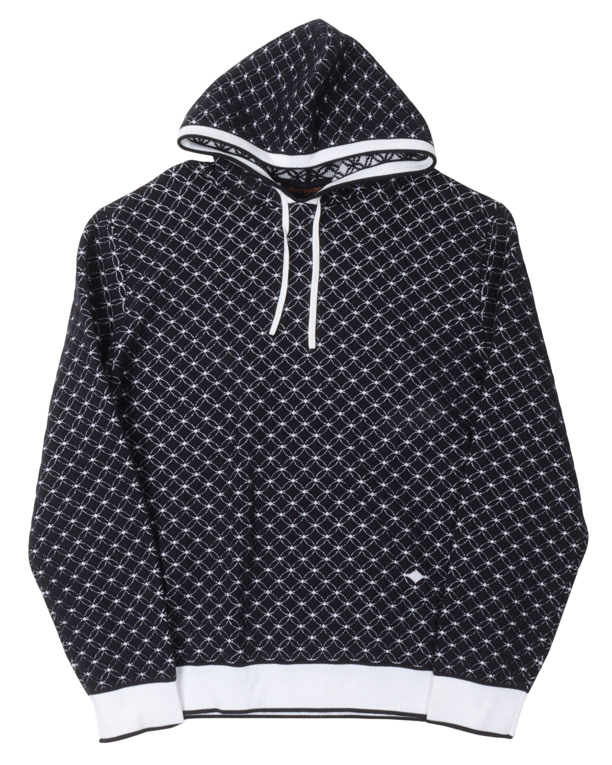 Patterned Knit Hoodie