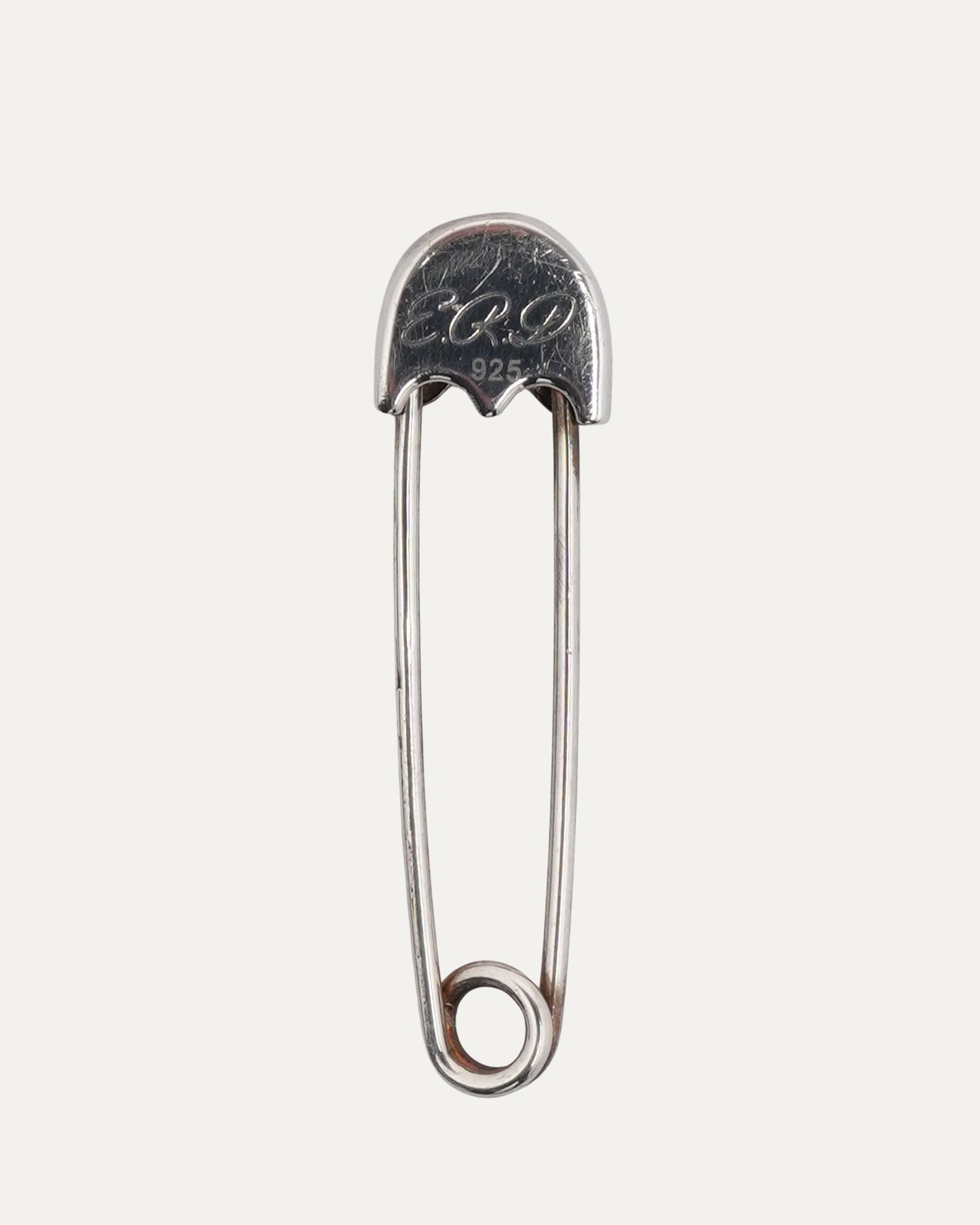 Engraved Silver Safety Pin