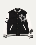 Cashmere and Leather Varsity Chicken Jacket