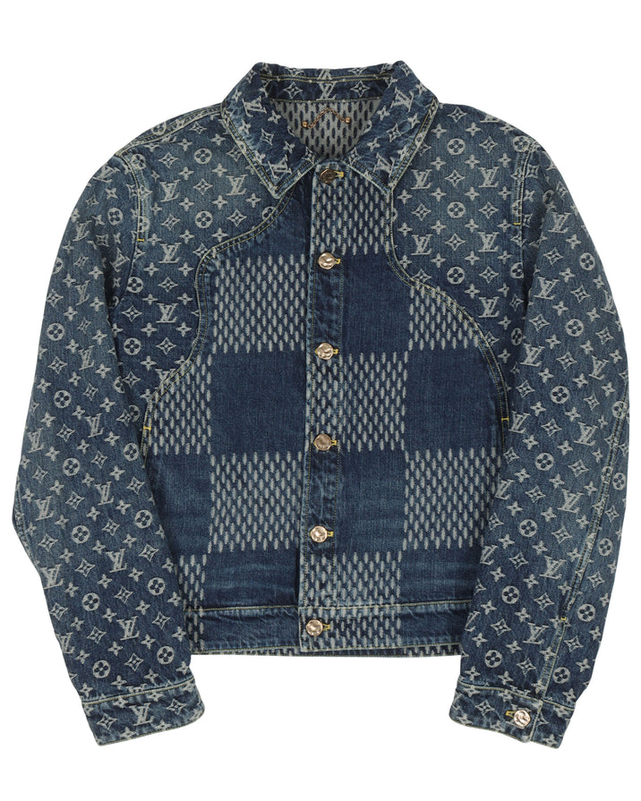 Louis Vuitton Checkered Damier Rain Jacket w/ Packable Hood