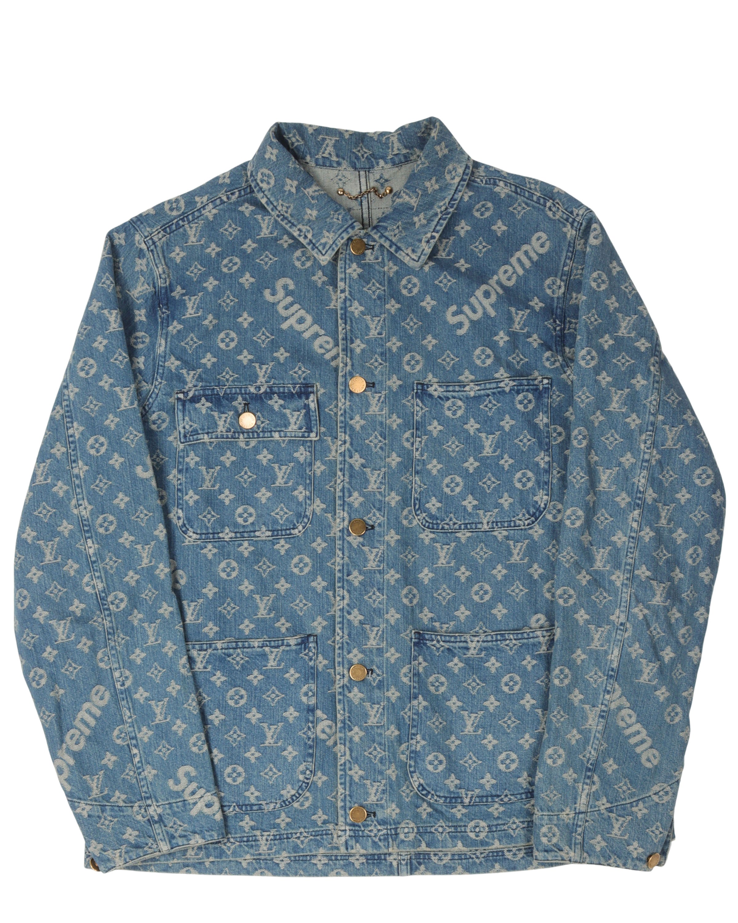 SS17 Supreme Jacquard Denim Chore Coat