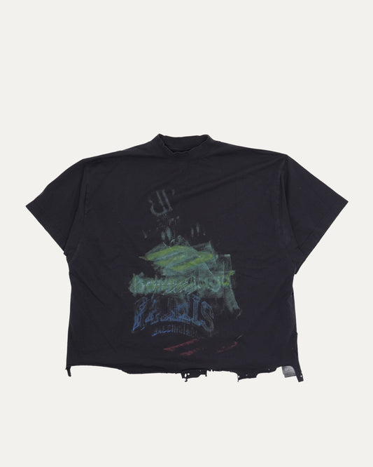 3B Logo Raw Hem T-Shirt