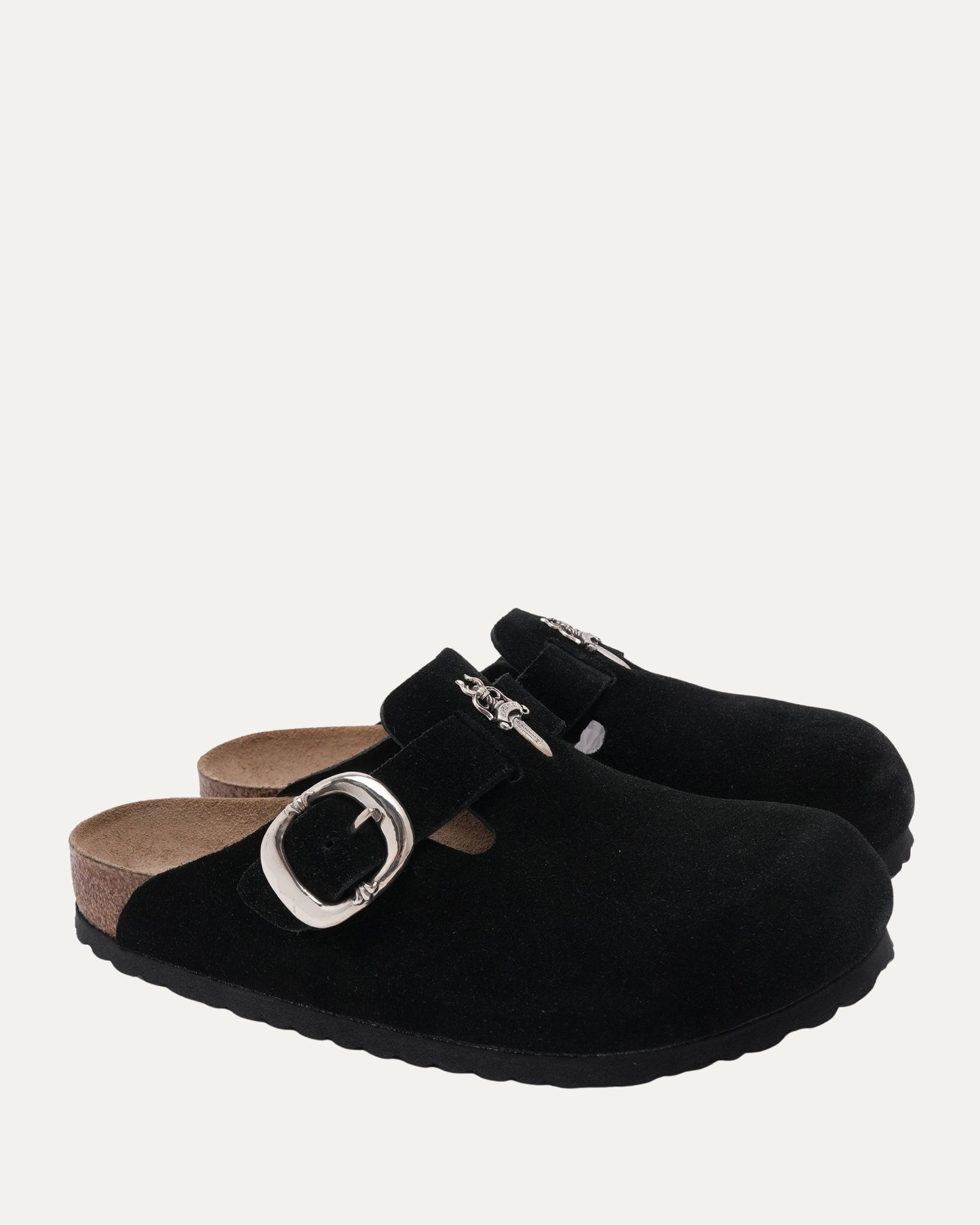 Dagger Embellished Birkenstock Boston Suede Mule