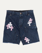 Turbo Diesel Cross Patch Double Knee Cutoff Shorts
