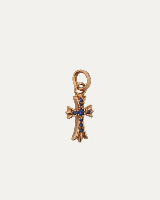 Gold Sapphire Baby Fat Pendant