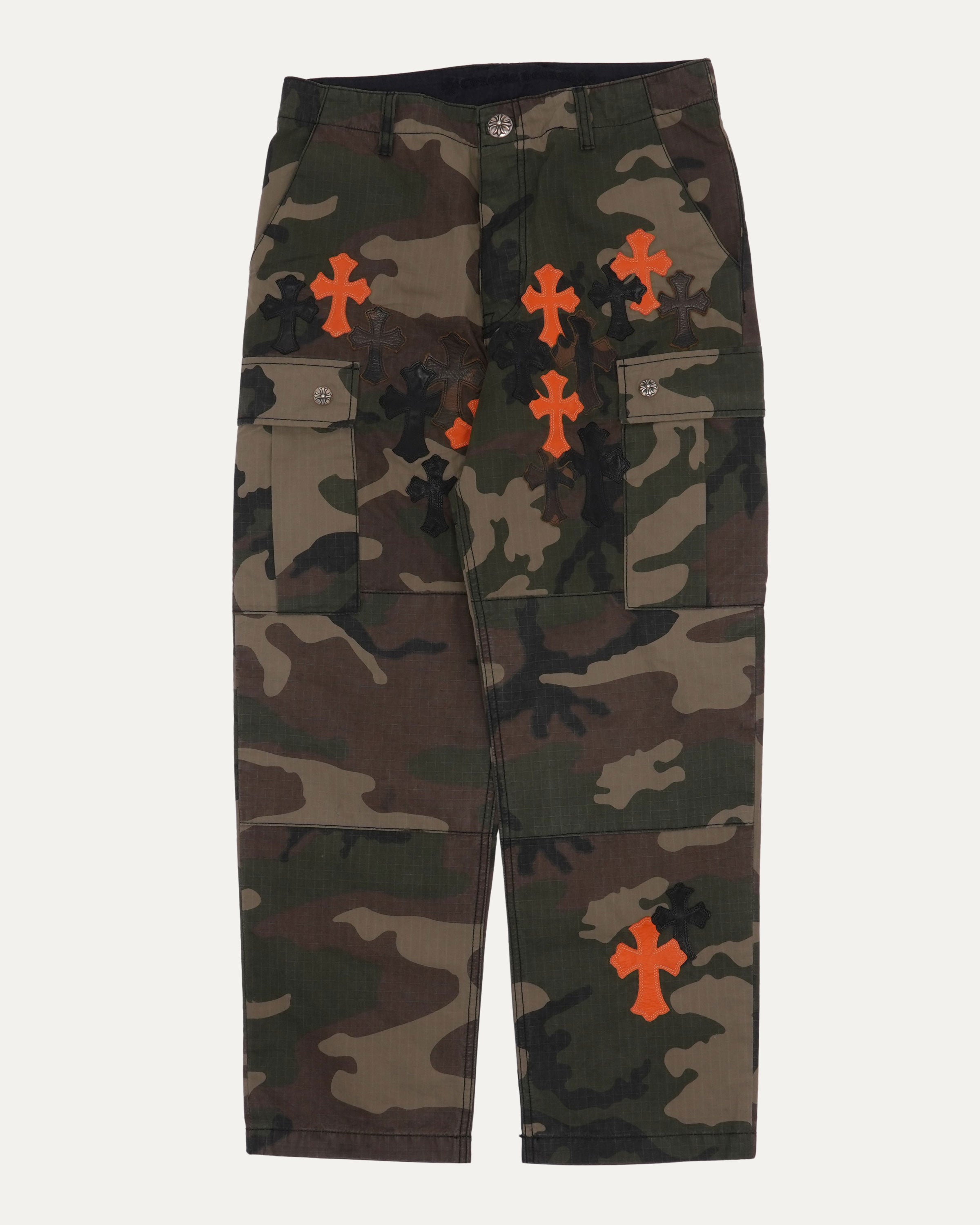 Chrome Hearts Cross Patch Camouflage Cargo Pants – Justin Reed