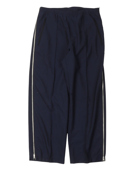 Zipper Pleated Trousers