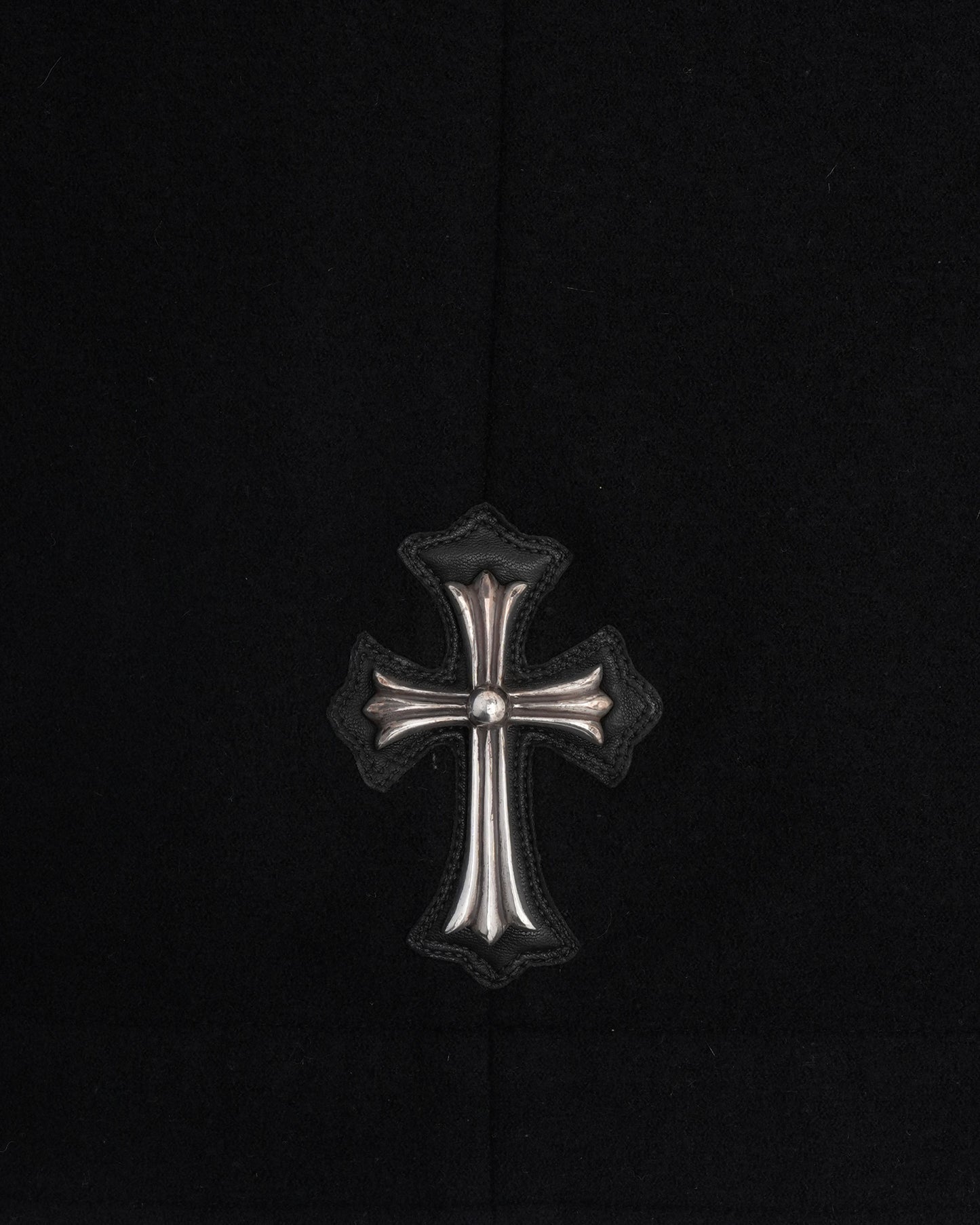 Wool Cross Patch Embellished Lola Coat