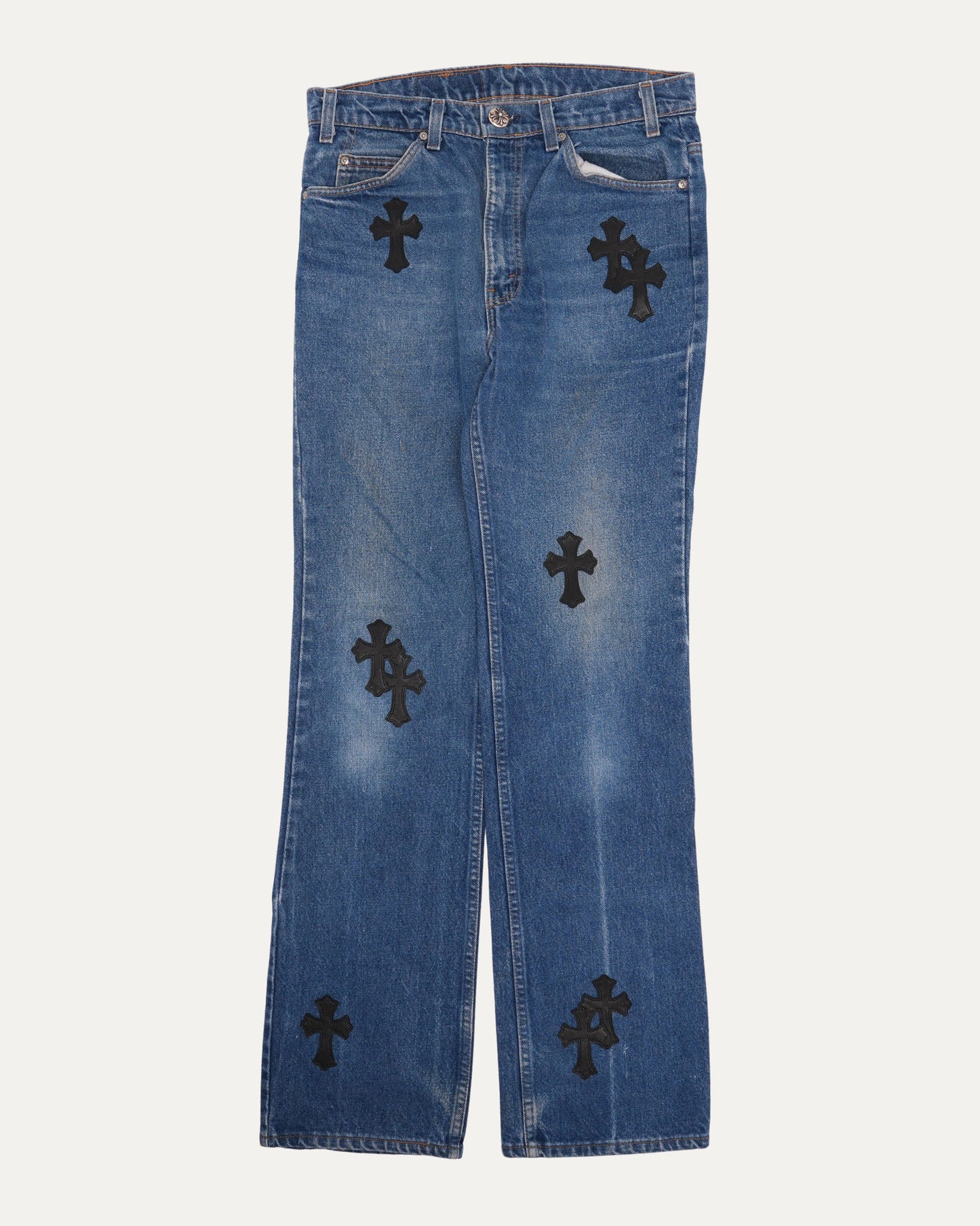 Levi's 517 Orange Tab Cross Patch Jeans