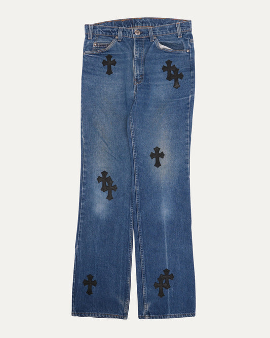 Levi's 517 Orange Tab Cross Patch Jeans