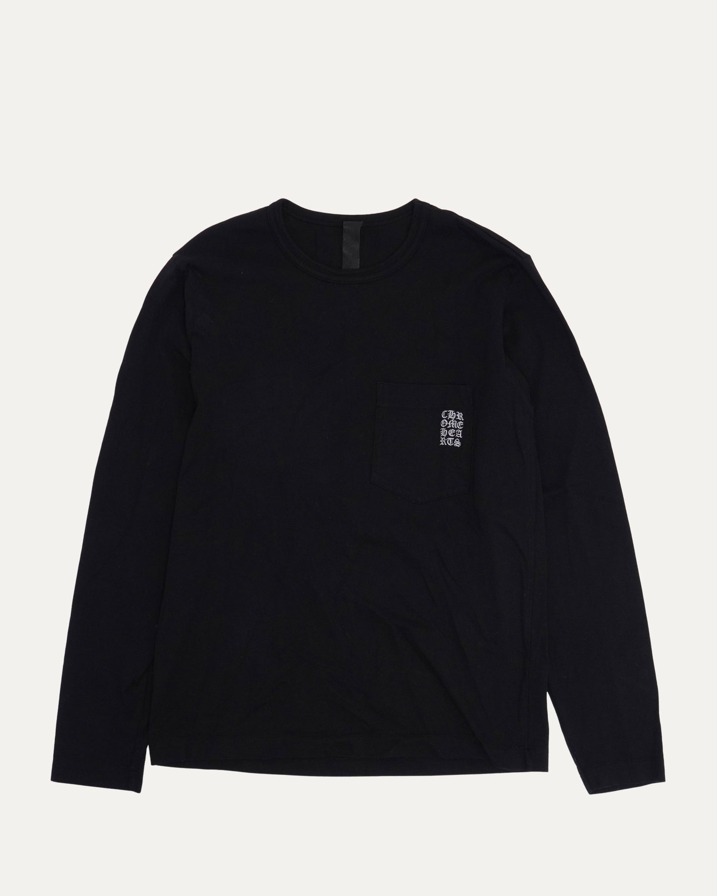 Embroidered Eye Chart Long Sleeve Pocket T-Shirt