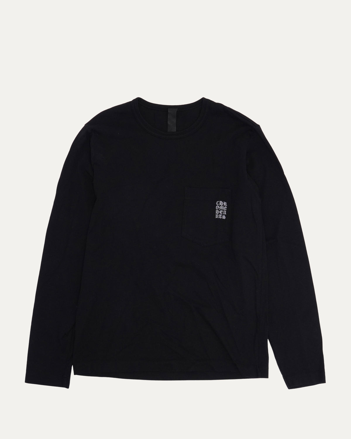 Embroidered Eye Chart Long Sleeve Pocket T-Shirt