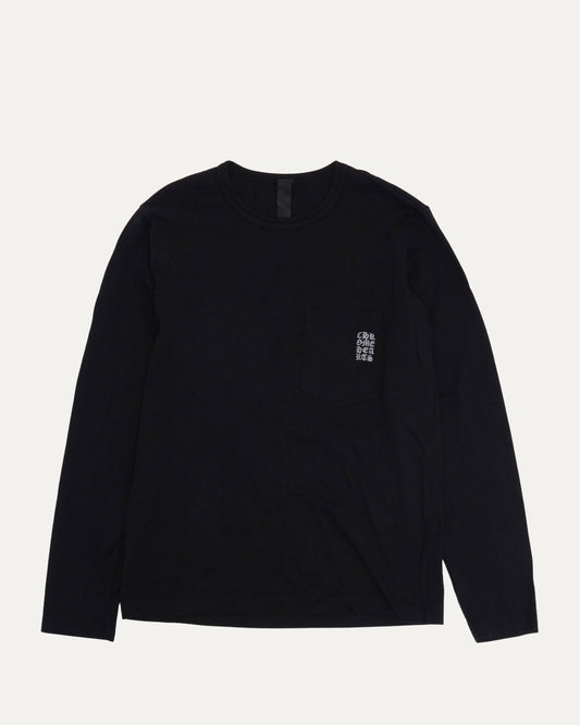 Embroidered Eye Chart Long Sleeve Pocket T-Shirt