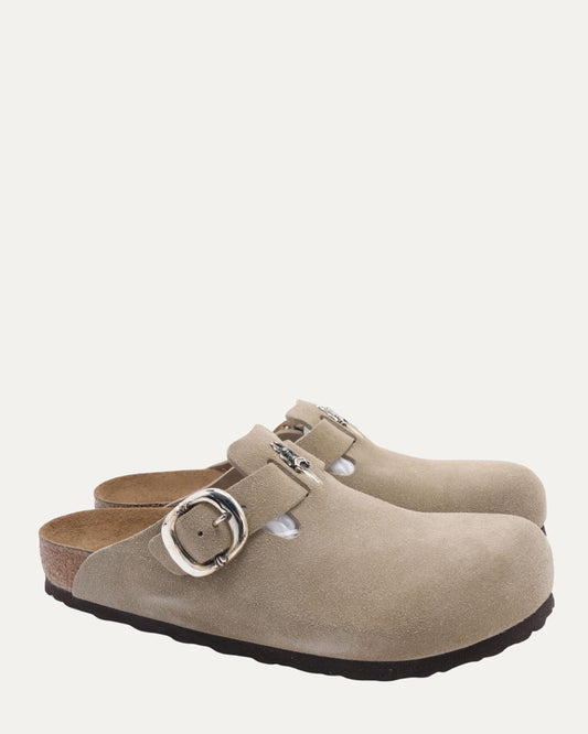 Dagger Embellished Birkenstock Boston Suede Mule