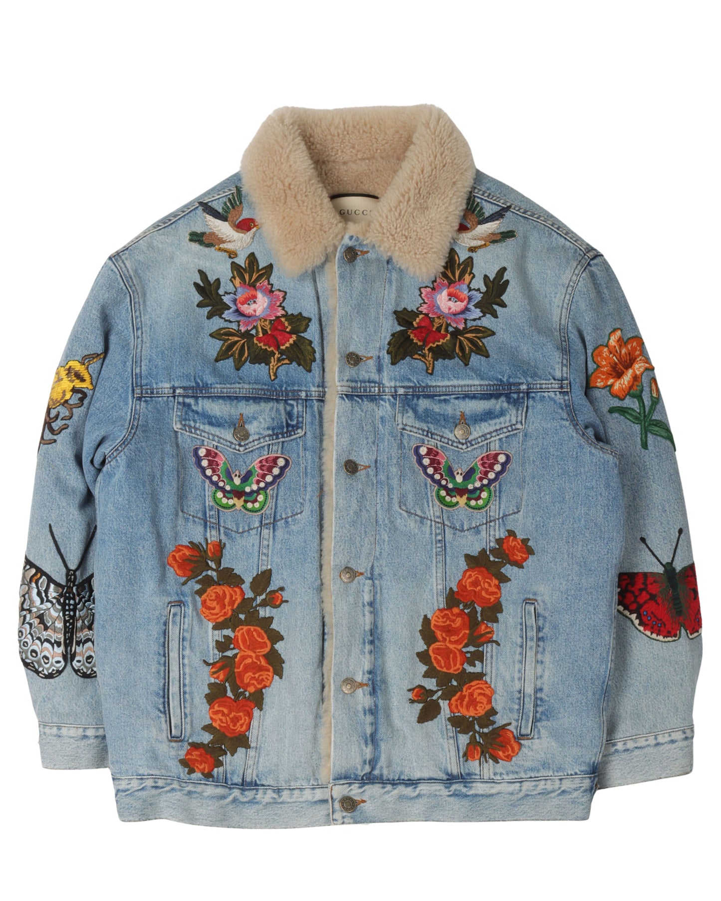 Shearling ‘L’Aveugle Par Amour’ Denim Jacket