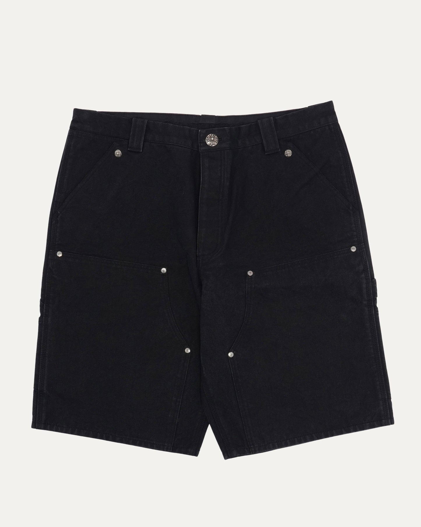 Double Knee Cross Patch Shorts
