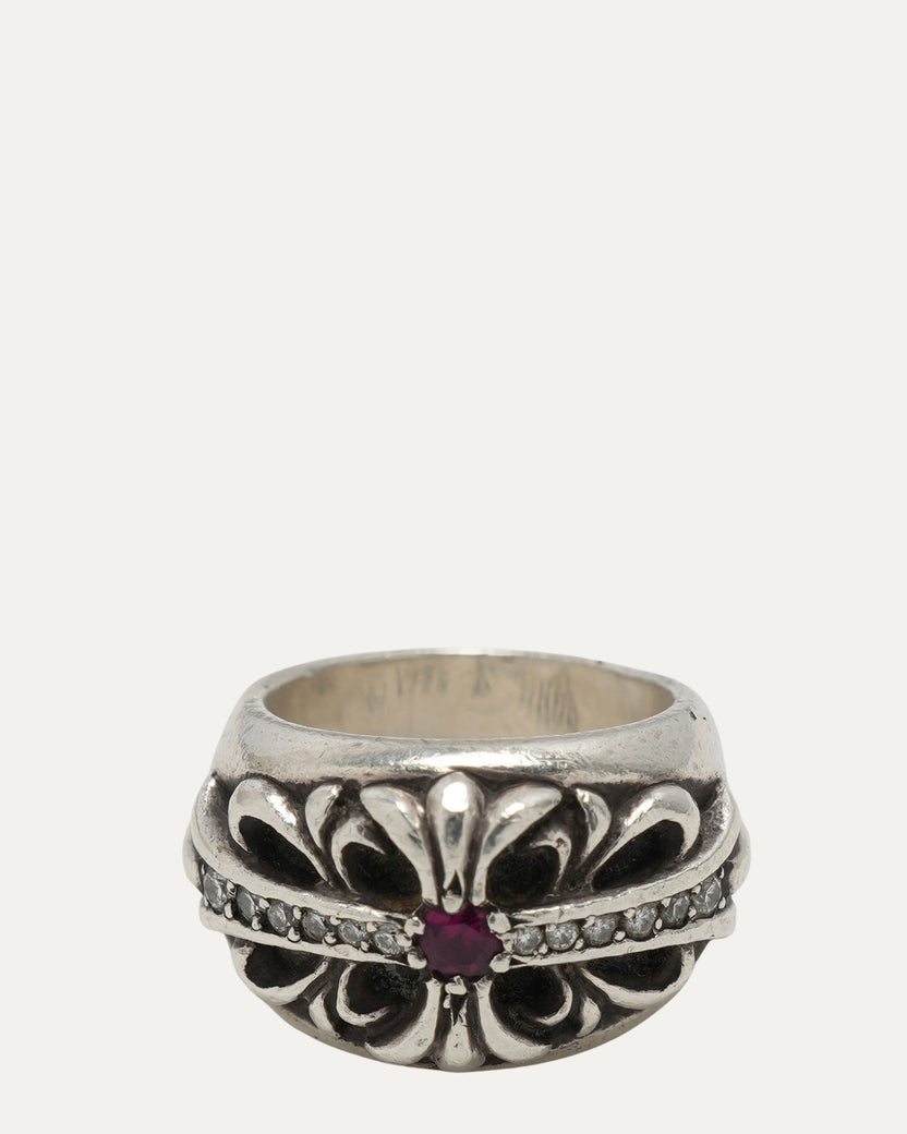 Diamond and Ruby Keeper Ring