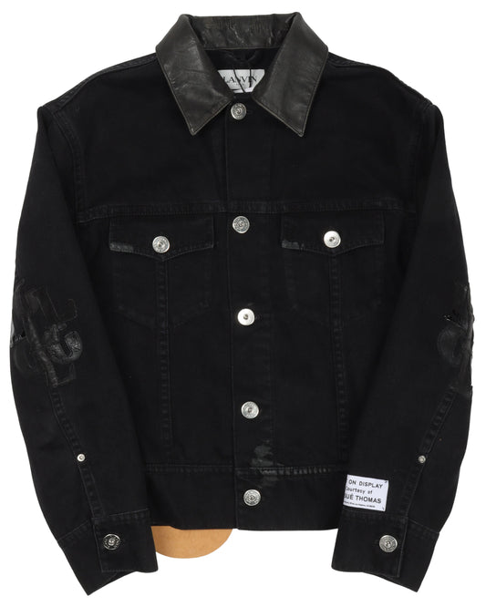 Gallery Dept. Leather Collar Denim Jacket