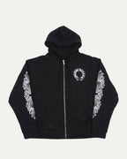 Thermal Lined Horseshoe Logo Zip Up Hoodie