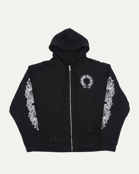 Thermal Lined Horseshoe Logo Zip Up Hoodie