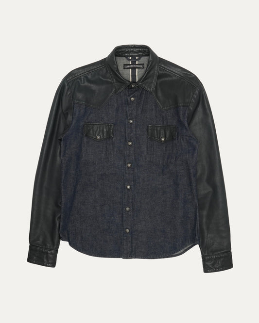Leather and Denim Shirt