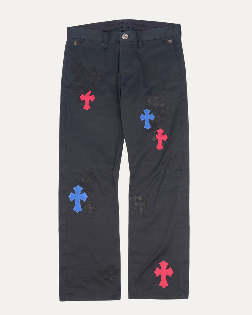 Multicolor Cross Patch Chino Pants